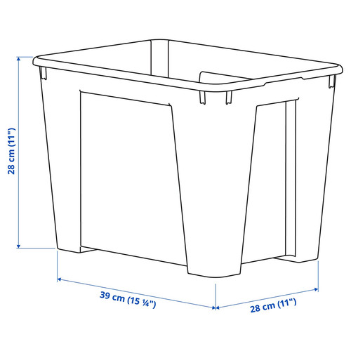 SAMLA Box, transparent, 39x28x28 cm/22 l