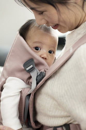 BABYBJÖRN Baby Carrier MINI Woven, Dusty Pink