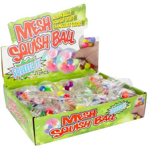 Mesh Squish Ball 7cm, 1pc, random colours, 3+