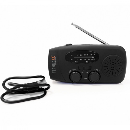 Technaxx Hand Crank and Solar Radio TX-238