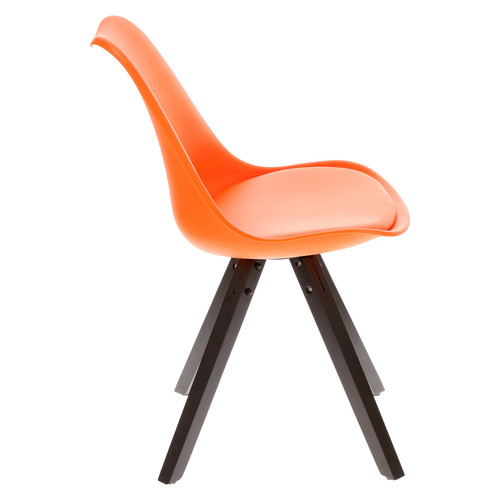 Dining Chair Norden Star Square, black/orange