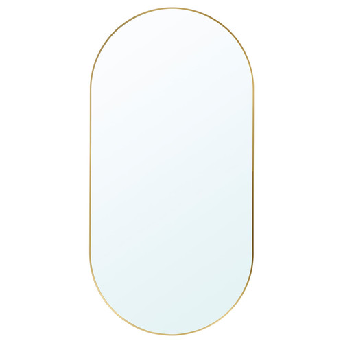 LINDBYN Mirror, gold-colour, 60x120 cm