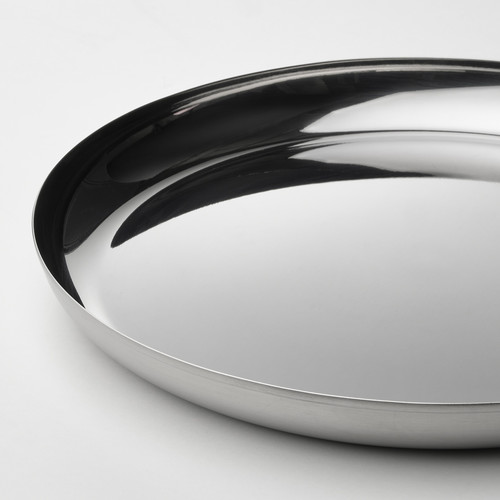 TUVHÄTTA Serving plate, stainless steel, 32 cm