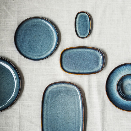 GLADELIG Plate, blue, 31x19 cm