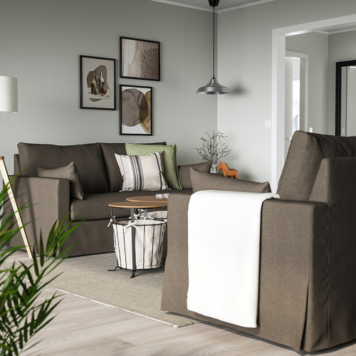 HYLTARP 2-seat sofa, Gransel grey-brown