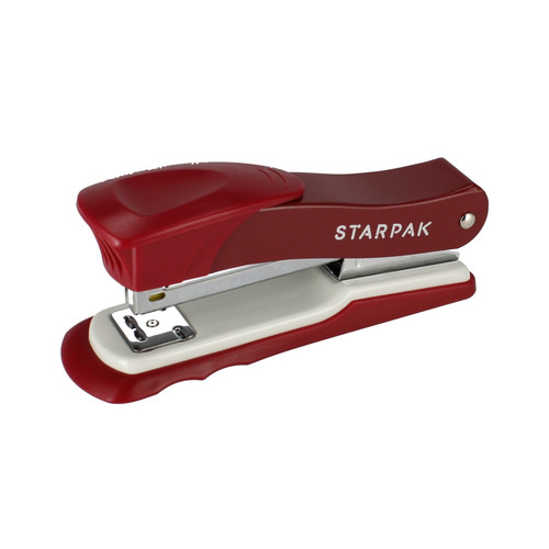 Metal Stapler, 20 Sheets, 24/6, 26/6, dark red