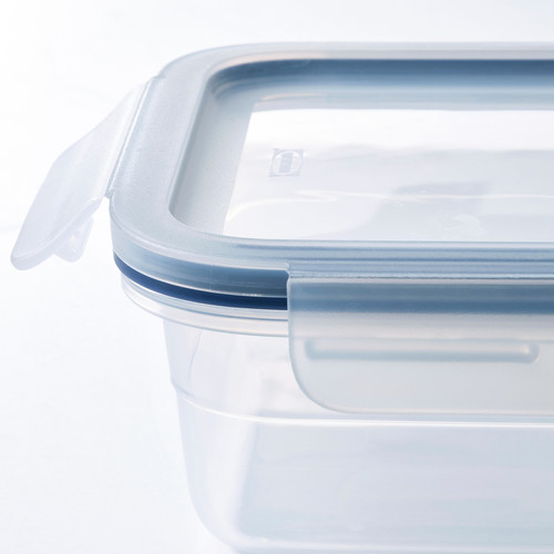 IKEA 365+ Food container with lid, rectangular/plastic, 1.0 l