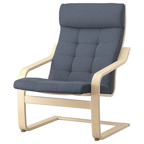 POÄNG Armchair, birch veneer/Gunnared blue