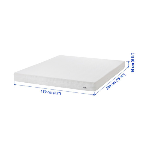 ÅBYGDA Foam mattress, firm/white, 160x200 cm