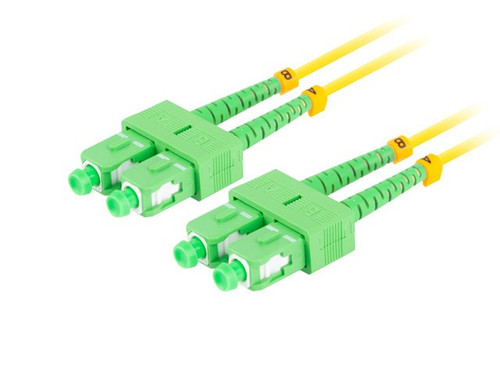 Lanberg Fiber Optic Patchcord Sm Sc/Apc-Sc/Apc Duplex 3.0mm 2m, yellow