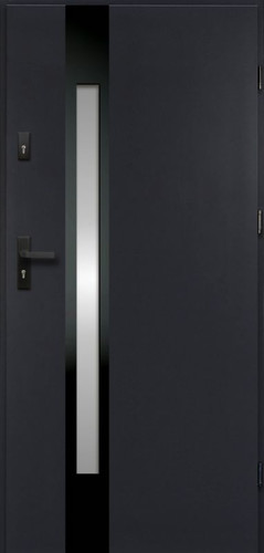 External Door O.K. Doors Temida Black P55 80, right, anthracite