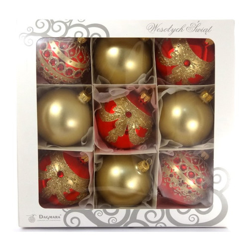 Christmas Decorative Baubles 8cm 9pcs