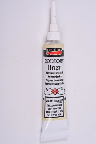 Pentart Contour Liner Paint 20ml, sparkling gold