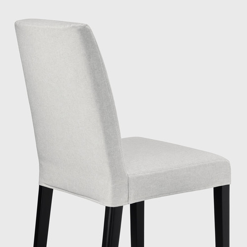 BERGMUND Chair, black, Orrsta light grey