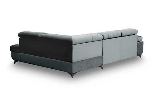 Corner Sofa-Bed Right Dragonis Dark Grey Monolith 85