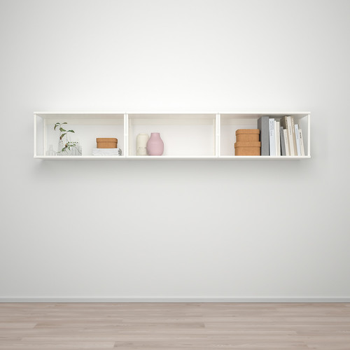 PLATSA Wall storage, white, 240x40x40 cm