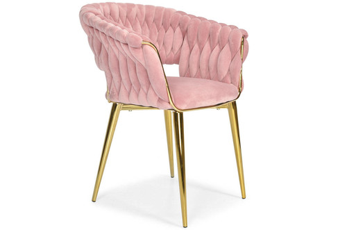 Designer Glamour Chair IRIS LUX, powder pink