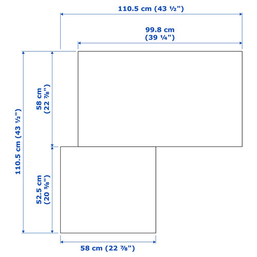 PAX Corner wardrobe, white, Grimo white, 111/111x236 cm