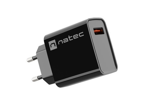 Natec USB Charger Ribera EU Plug 1x USB-A, black