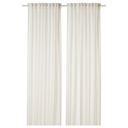 DYTÅG Curtains, 1 pair, white, 145x300 cm