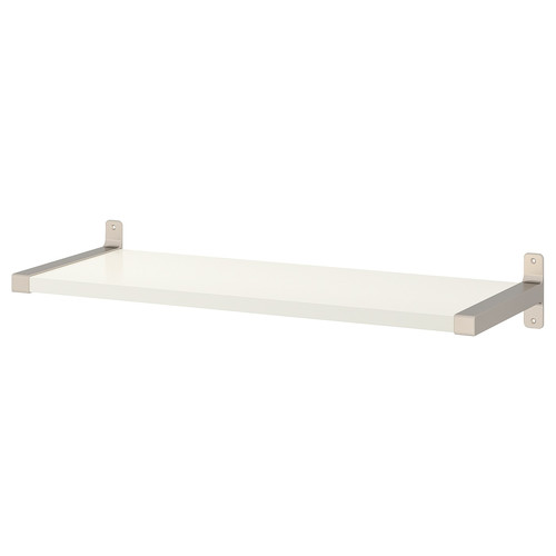 BERGSHULT / GRANHULT Wall shelf, white, nickel-plated, 80x30 cm