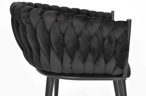 Glamour Braided Chair ROSA, black