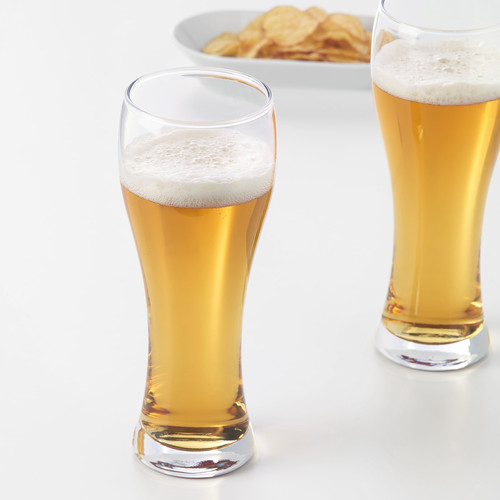 OANVÄND Beer glass, clear glass, 63 cl