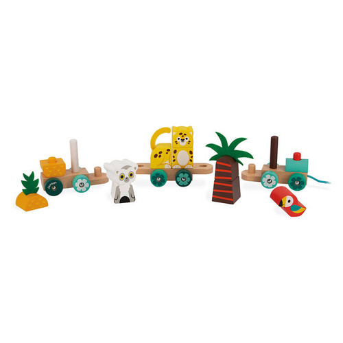 Janod Pull-Along Tropical Train Tropic 12m+