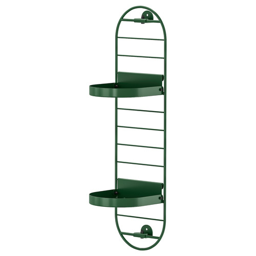 SKUGGRÖNA Wall mounted plant stand, dark green, 54 cm