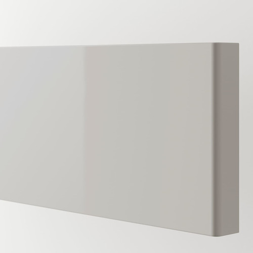 RINGHULT Drawer front, high-gloss light grey, 40x10 cm, 2 pack