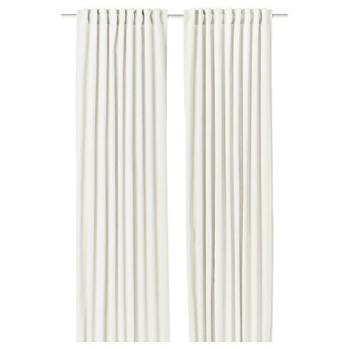 SANELA Curtains, 1 pair, off-white, 140x300 cm