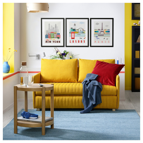 FRIDHULT Sofa-bed, Skiftebo yellow, 119 cm