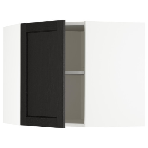 METOD Corner wall cabinet with shelves