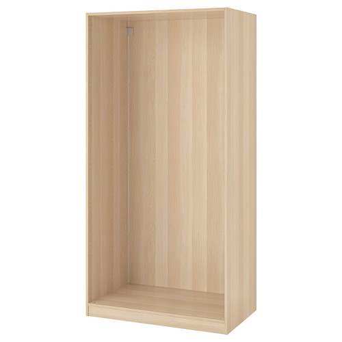 PAX Wardrobe frame, white stained oak effect, 100x58x201 cm