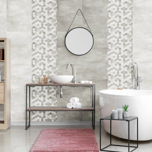 Glazed Tile Klara 25 x 40 cm, light grey, 1.5 m2