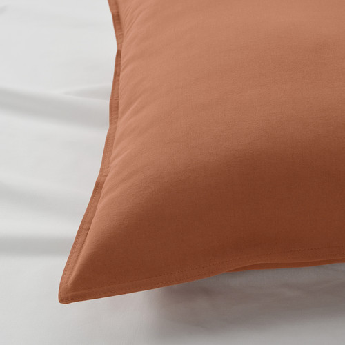 ÄNGSLILJA Pillowcase, red-brown, 50x60 cm