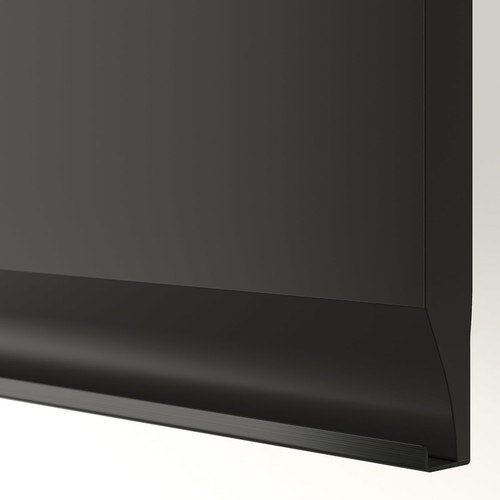 METOD Wall cabinet horizontal, black/Upplöv matt anthracite, 80x40 cm