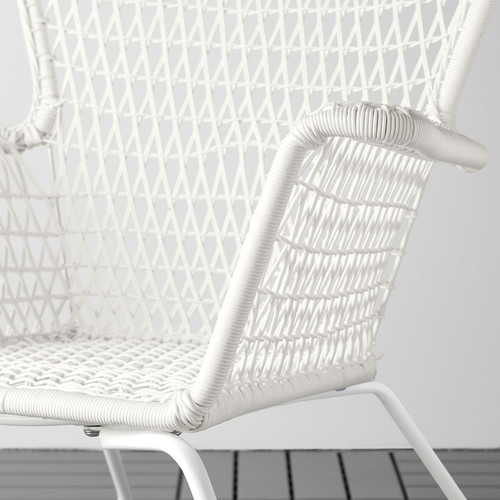 HÖGSTEN Armchair, outdoor, white