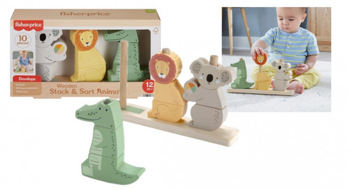 Fisher-Price Wooden Stack & Sort Animals HXV04 12m+