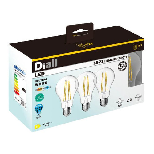 Diall LED Bulb A70 E27 1521 lm 4000 K DIM 3-pack