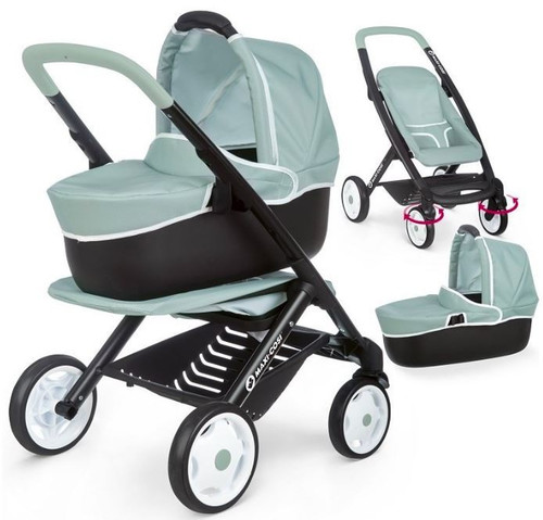 Smoby Doll Pram/Pushchair Maxi Cosi Quinny 3in1, green, 3+