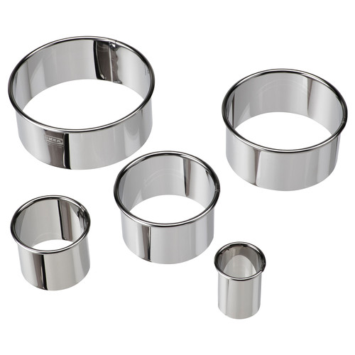 LÄTTBAKAD Cookie cutter, set of 5  silver-colour