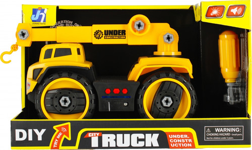 DIY Crane Truck with Light & Sound 3+