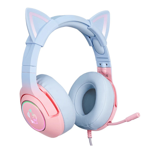 Onikuma Headset Headphones K9 7.1, pink-blue