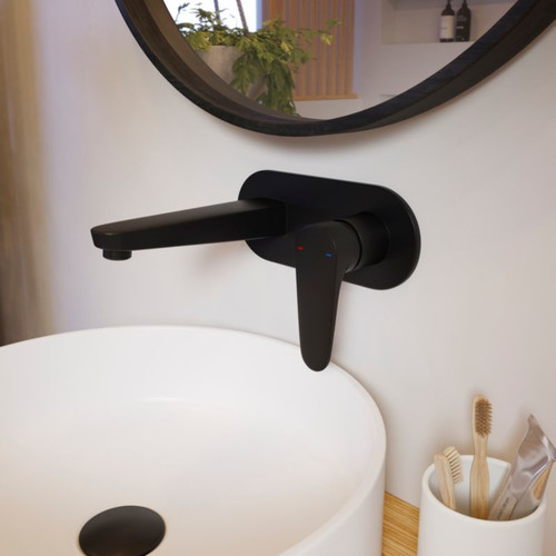 GoodHome Bathroom Basin Mixer Cavally, black