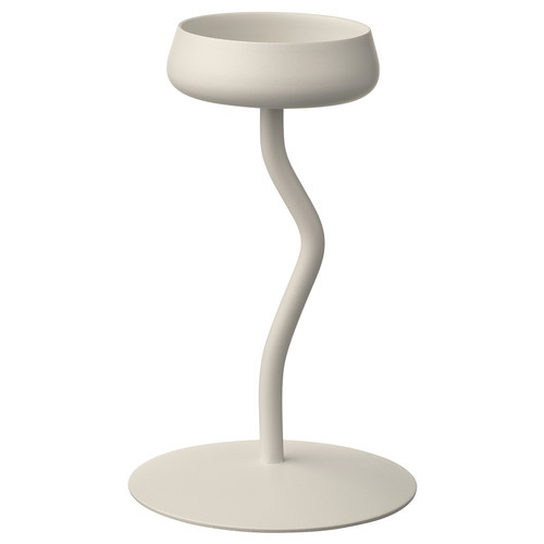 SILVERPÄRON Pillar candle holder, white, 20 cm