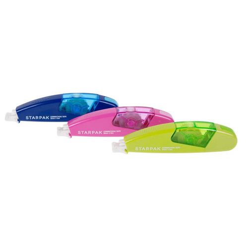 Starpak Correction Tape 5mm/6m 1pc, assorted colours