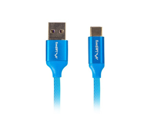 Lanberg Cable USB CM - AM 2.0 1m blue 5A, full copper