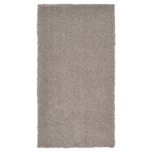 VINDEBÄK Rug, high pile, light beige, 80x150 cm