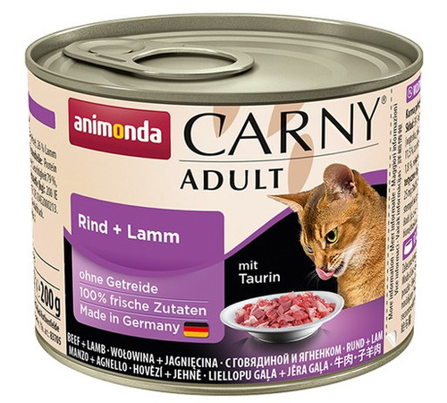 Animonda Carny Adult Cat Food Beef & Lamb 200g